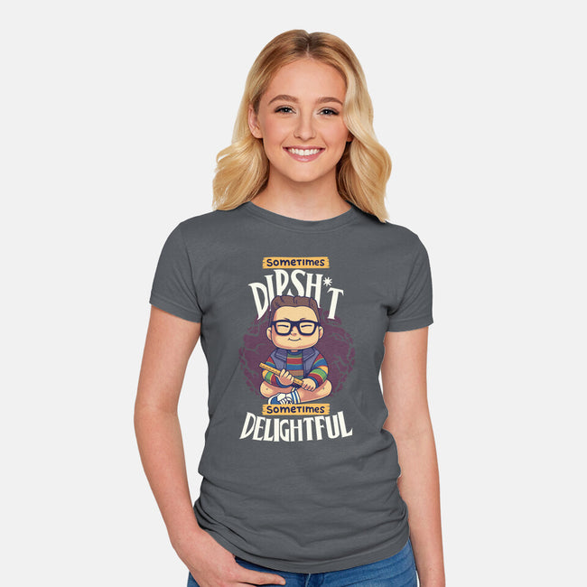 Sometimes Delightful-Womens-Fitted-Tee-Geekydog