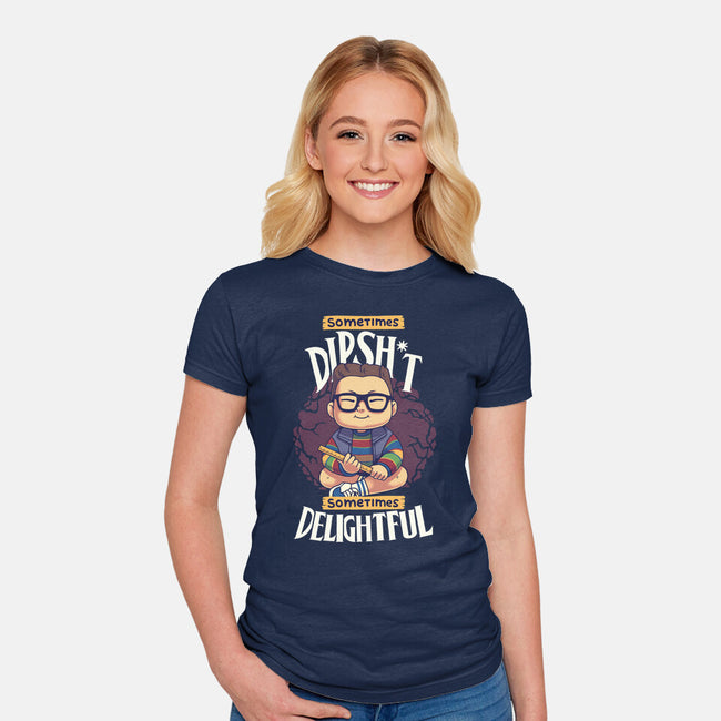 Sometimes Delightful-Womens-Fitted-Tee-Geekydog