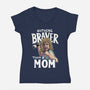 Nothing Braver-Womens-V-Neck-Tee-Geekydog