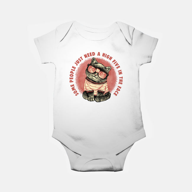 High Five In The Face-Baby-Basic-Onesie-glitchygorilla