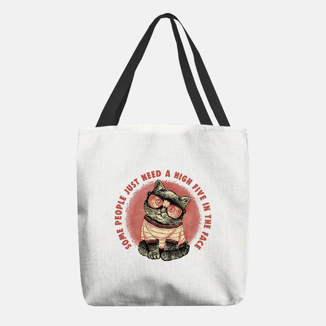 High Five In The Face-None-Basic Tote-Bag-glitchygorilla