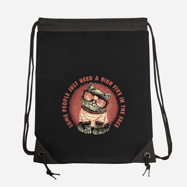 High Five In The Face-None-Drawstring-Bag-glitchygorilla