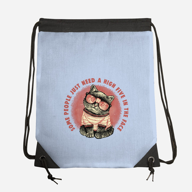 High Five In The Face-None-Drawstring-Bag-glitchygorilla
