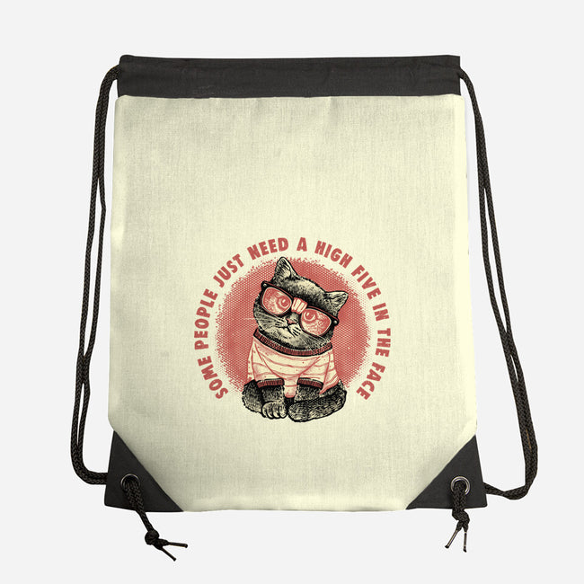 High Five In The Face-None-Drawstring-Bag-glitchygorilla