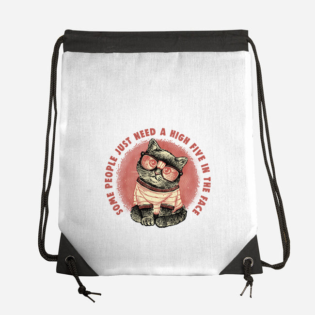 High Five In The Face-None-Drawstring-Bag-glitchygorilla