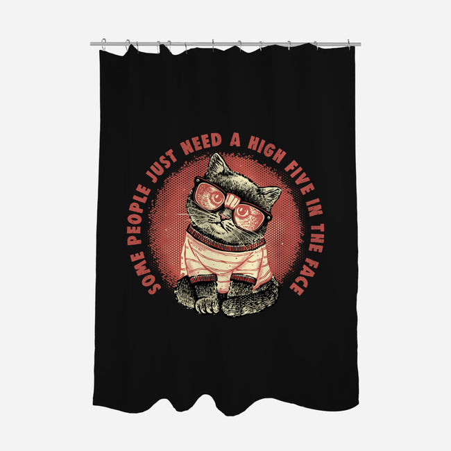 High Five In The Face-None-Polyester-Shower Curtain-glitchygorilla