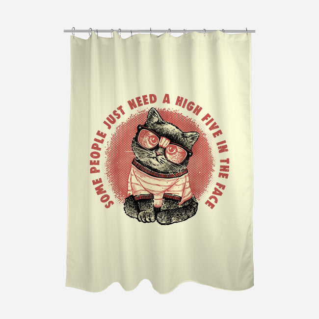 High Five In The Face-None-Polyester-Shower Curtain-glitchygorilla