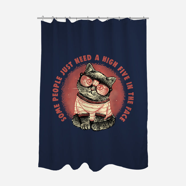 High Five In The Face-None-Polyester-Shower Curtain-glitchygorilla