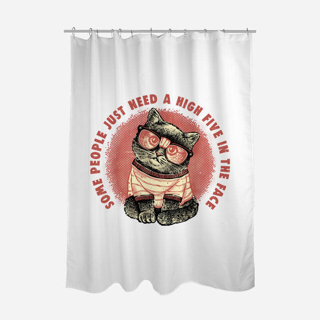 High Five In The Face-None-Polyester-Shower Curtain-glitchygorilla