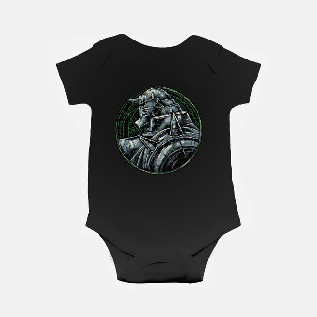 Metallic Soul-Baby-Basic-Onesie-glitchygorilla