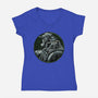 Metallic Soul-Womens-V-Neck-Tee-glitchygorilla