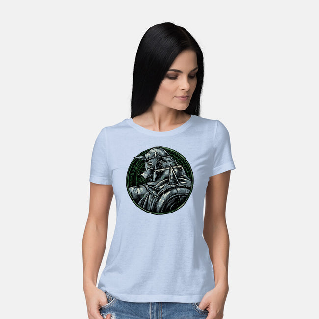 Metallic Soul-Womens-Basic-Tee-glitchygorilla