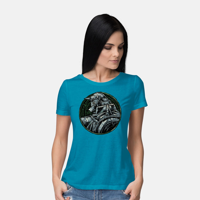 Metallic Soul-Womens-Basic-Tee-glitchygorilla