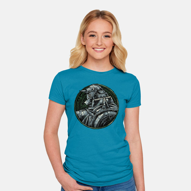 Metallic Soul-Womens-Fitted-Tee-glitchygorilla