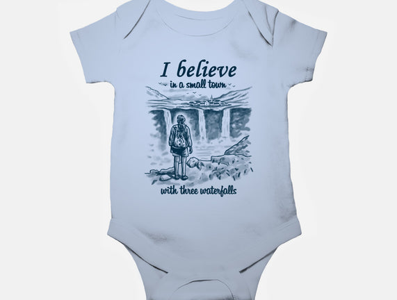 Small Town With Three Waterfalls