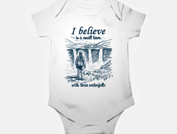 Small Town With Three Waterfalls