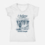Small Town With Three Waterfalls-Womens-V-Neck-Tee-NMdesign