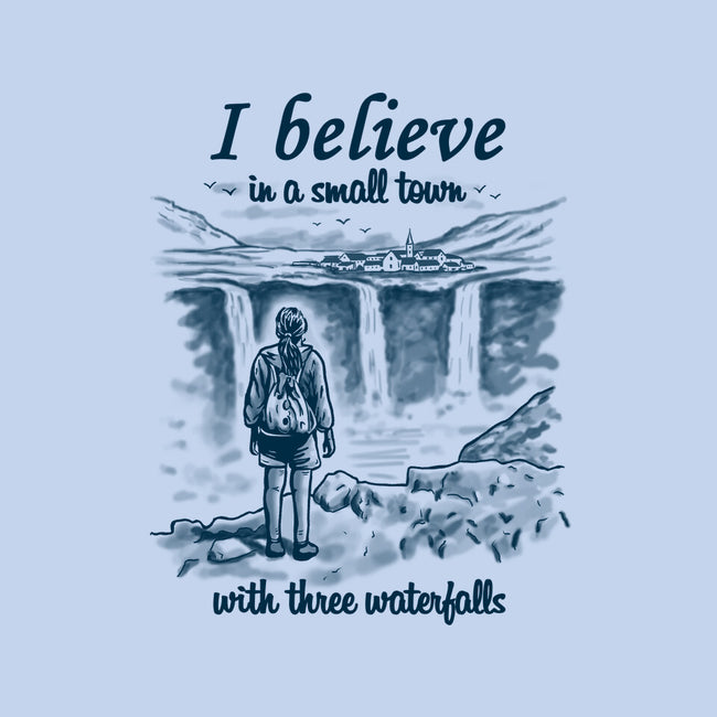 Small Town With Three Waterfalls-Mens-Heavyweight-Tee-NMdesign