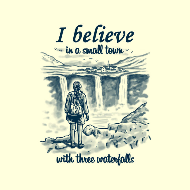 Small Town With Three Waterfalls-Mens-Premium-Tee-NMdesign