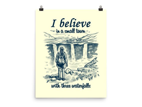 Small Town With Three Waterfalls