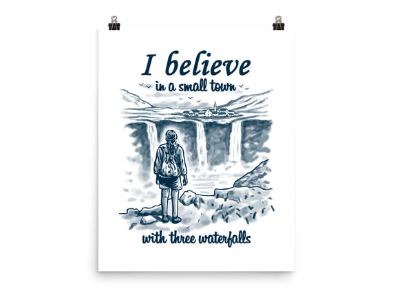 Small Town With Three Waterfalls