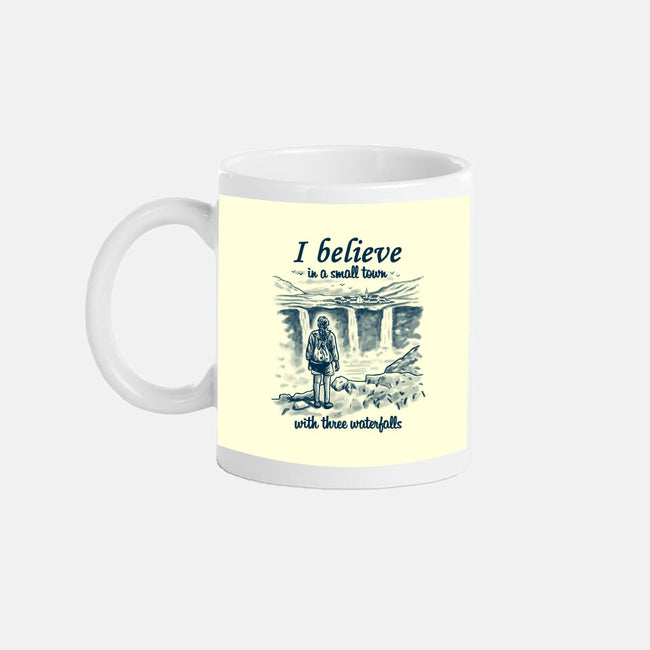 Small Town With Three Waterfalls-None-Mug-Drinkware-NMdesign