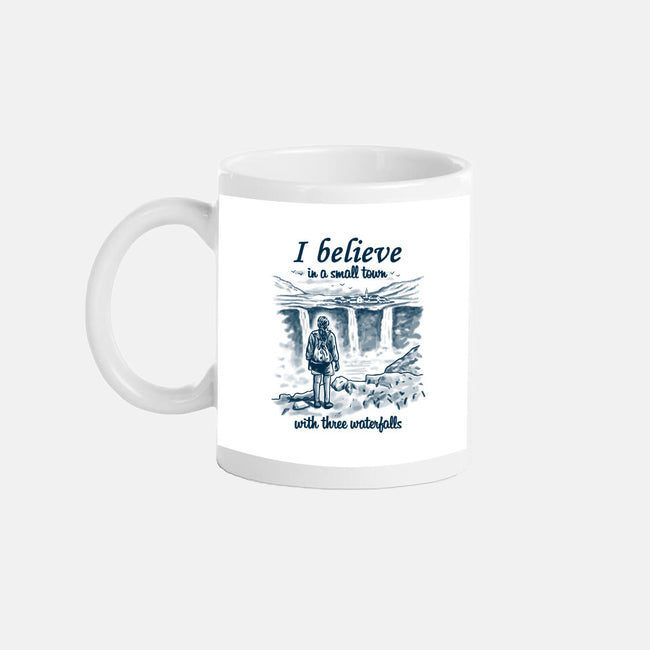 Small Town With Three Waterfalls-None-Mug-Drinkware-NMdesign