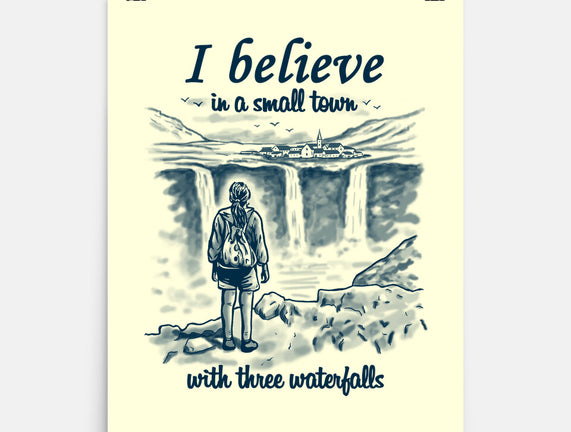 Small Town With Three Waterfalls