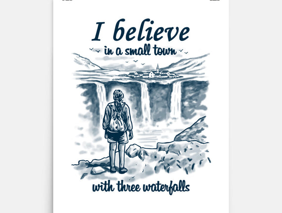 Small Town With Three Waterfalls