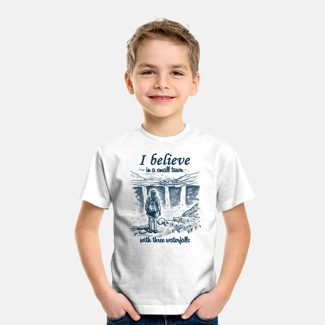 Small Town With Three Waterfalls-Youth-Basic-Tee-NMdesign