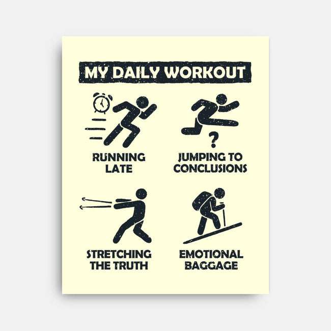 My Daily Workout-None-Stretched-Canvas-NMdesign