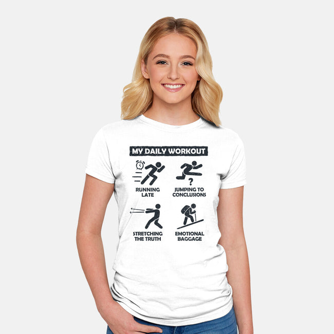 My Daily Workout-Womens-Fitted-Tee-NMdesign