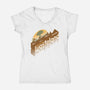 Sunset Wasteland-Womens-V-Neck-Tee-Getsousa!