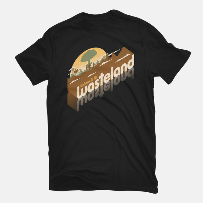 Sunset Wasteland-Womens-Fitted-Tee-Getsousa!