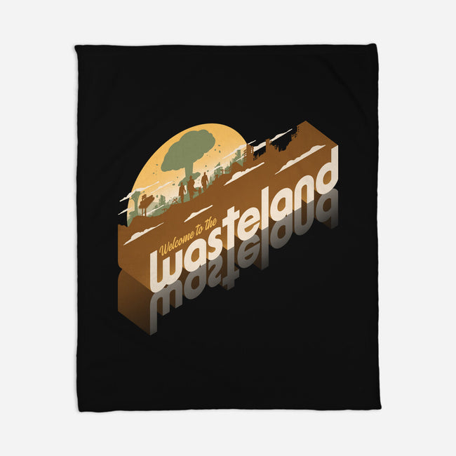 Sunset Wasteland-None-Fleece-Blanket-Getsousa!