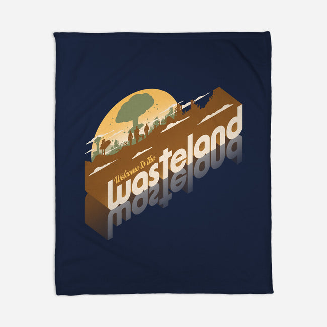 Sunset Wasteland-None-Fleece-Blanket-Getsousa!