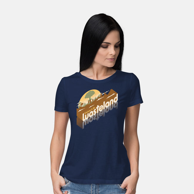 Sunset Wasteland-Womens-Basic-Tee-Getsousa!