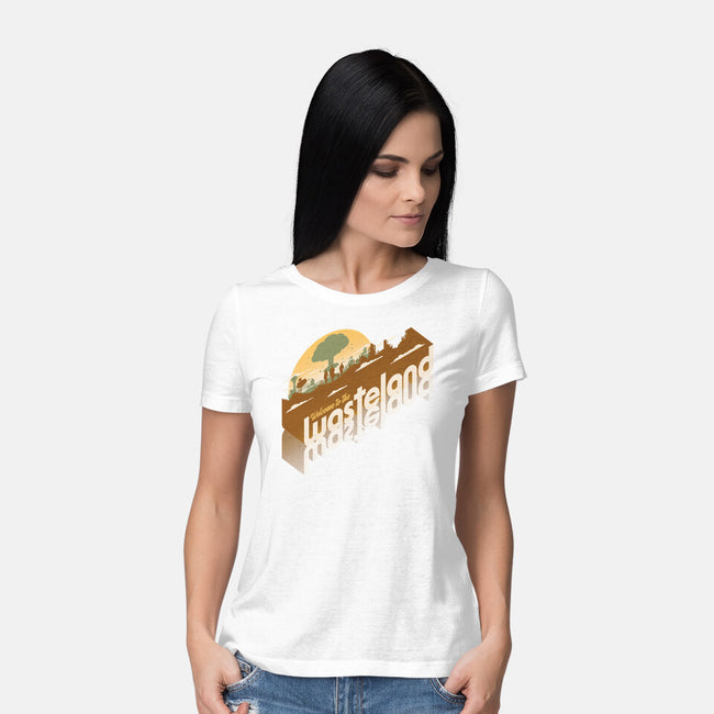 Sunset Wasteland-Womens-Basic-Tee-Getsousa!