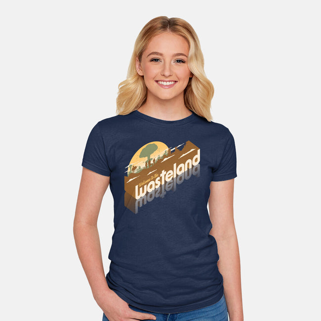 Sunset Wasteland-Womens-Fitted-Tee-Getsousa!
