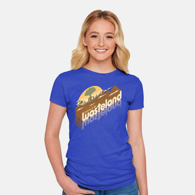 Sunset Wasteland-Womens-Fitted-Tee-Getsousa!