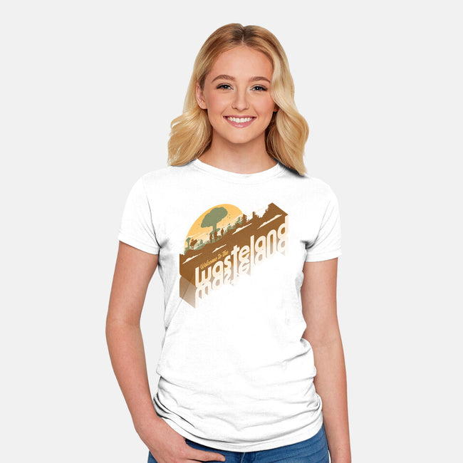 Sunset Wasteland-Womens-Fitted-Tee-Getsousa!
