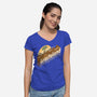 Sunset Wasteland-Womens-V-Neck-Tee-Getsousa!