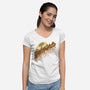 Sunset Wasteland-Womens-V-Neck-Tee-Getsousa!