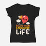 Enjoy Your Mediocre Life-Womens-V-Neck-Tee-NemiMakeit