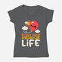Enjoy Your Mediocre Life-Womens-V-Neck-Tee-NemiMakeit