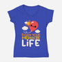Enjoy Your Mediocre Life-Womens-V-Neck-Tee-NemiMakeit