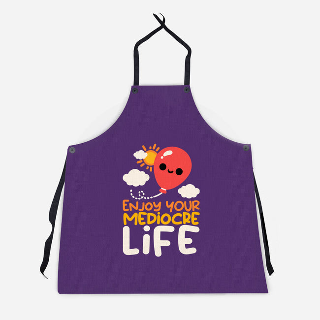Enjoy Your Mediocre Life-Unisex-Kitchen-Apron-NemiMakeit