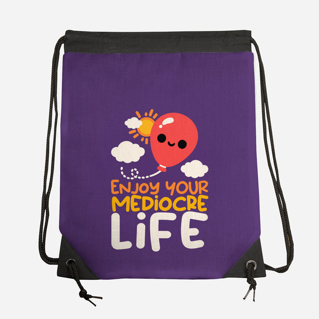 Enjoy Your Mediocre Life-None-Drawstring-Bag-NemiMakeit