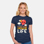 Enjoy Your Mediocre Life-Womens-Fitted-Tee-NemiMakeit
