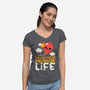 Enjoy Your Mediocre Life-Womens-V-Neck-Tee-NemiMakeit